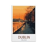 PuPLuM Dublin Irland Vintage-Reiseposter, 20 x 30 cm, 