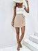 Women's High Waisted Mini Skort - Casual Wrap Skirt with Tie Side for Summer Fashion Apricot