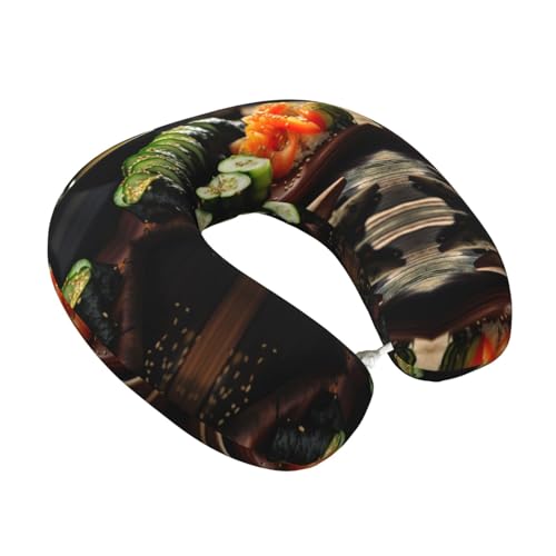 Almohada de espuma viscoelástica U para viaje 25 cm miniatura 2