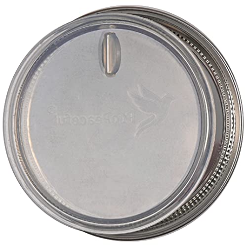Ecopeaceful 316 Surgical Stainless Steel Mason Jar Lids Wide Mouth - Rust-Proof, Airtight, Leak-Proof, Bpa-Free, Pvc-Free, Vegan, Reusable - Not For Canning #TOP5