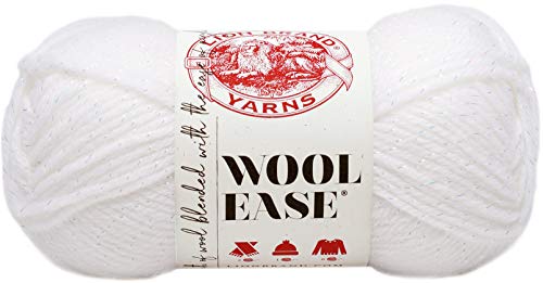 Lion Brand Yarn Company 1 Pieza Hilo Wool-Ease, Blanco