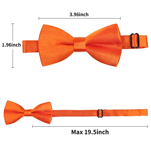 Alizeal Solid Banded Adjustable Length Pre-tied Boy's Bow Tie4