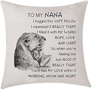 Grandma Nana Gifts To My Nana Cushion Cover Grandma Nana Gifts from Grandson/Granddaughter Birthday Mother's Day (Nana)