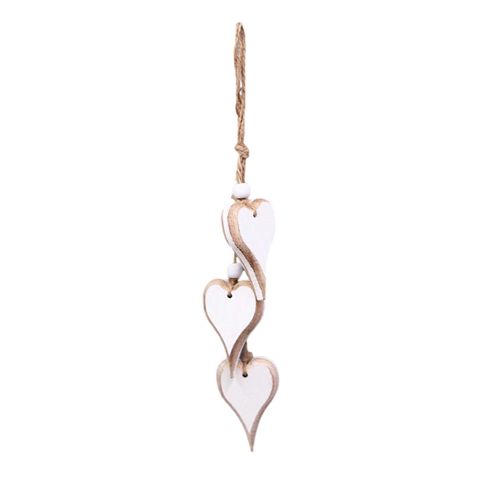 Beimus Natural Wood Heart Pendant Valentines Day Wooden Charm Hanging Ornament for Festives and Everyday Decoration Wooden Decoration