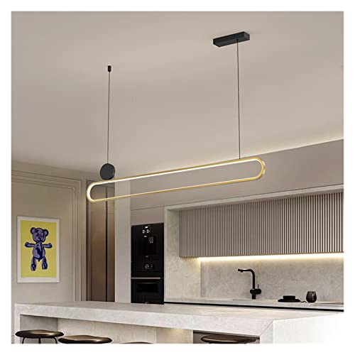Lampe suspendue LED moderne noire pour table de bar et cuisine - 2