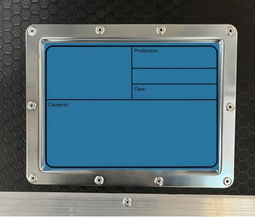 Infitronic 10 Stück Magnetisches Tour Label Beschriftungsschild Flight Case Label Blau 177x127mm (INTL1712M-BLU)
