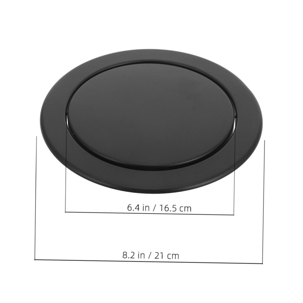 PRETYZOOM Stainless Steel Embedded Countertop Trash Can Lid Elegant Design for Kitchen and Bathroom Space Saving Material Fits Opening