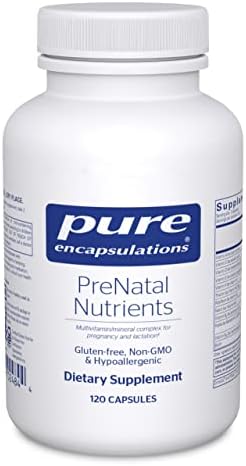 Pure Encapsulations PreNatal Nutrients – for Pregnancy & Lactation – Aids Energy & DNA Development* – with Folate, Choline & Iron – Gluten Free & Non-GMO – 120 Capsules
