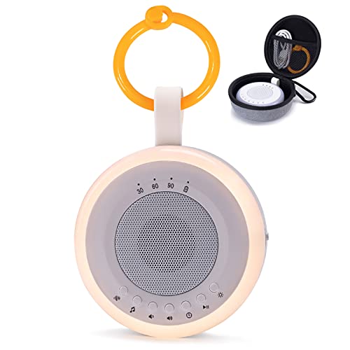 Image of Portable Sound Machine, Baby White Noise Machine for Sleeping with Night Light, 16 Soothing Sounds & 3 Timer Settings, Memory Function, USB Rechargeable for Travelling Relaxing