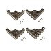 Dophee 4Pcs 56mm Corner Protectors Metal Folder Cover Safty Guards for Albums Book Scrapbooking Small Box Table