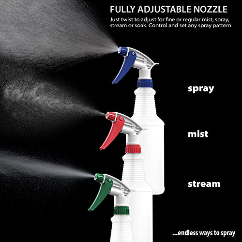 image for Bar5F Plastic Spray Bottles, Leak Proof, Empty 16 oz. Value Pack of 2 