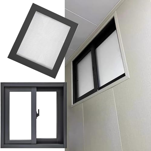 shed Window, Storm Windows, Customizable Sizes Hopper Window 12 24 30 36 48 60 Inch, with Frosted...