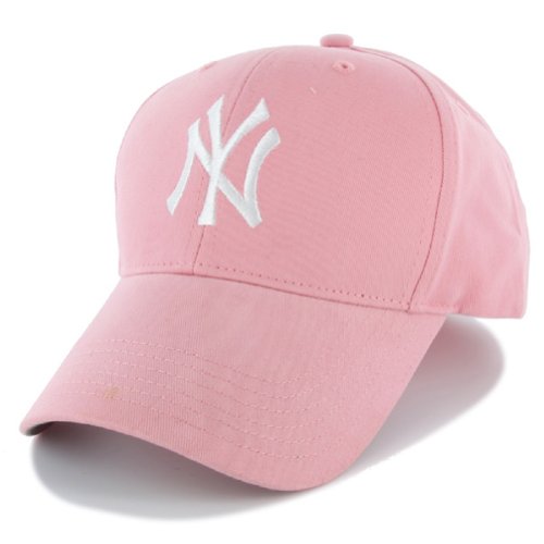 Gorra ajustable para niña New York Yankees rosa miniatura 1
