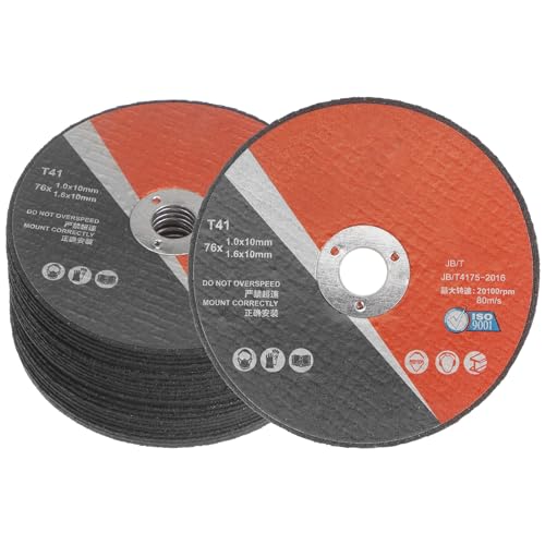 sourcing map 25uds Discos Corte para Metal Delgados Acero Inoxidable 3 X 0.04 X 3/8 Rápida Limuds Discos Corte Corte Metal Discos Desbaste para Amoladora Angular, Negro