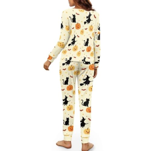 Image of Women's Pajamas Set Soft 2 Piece Loungewear Long Sleeve Pj Set