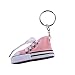 Porte-clés Mode Pendentif Chaussure en Toile et Plastique Porte-clés Cadeau - Rose, 25x3.2mm