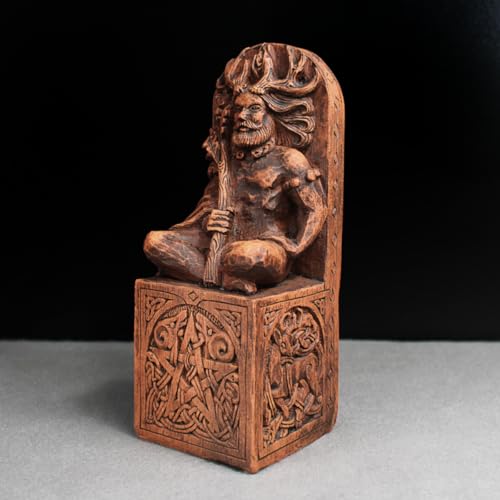 Estatua Cernunnos Dios Cornudo Wicca 8 Pulgadas miniatura 7