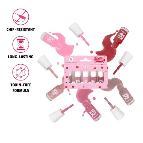MyGlamm POPxo Makeup Collection Glossy Finish, Chillin' Mini Nail Kit, Paraben Free, Long Lasting Formula, 5 in 1 Combo - Image 3