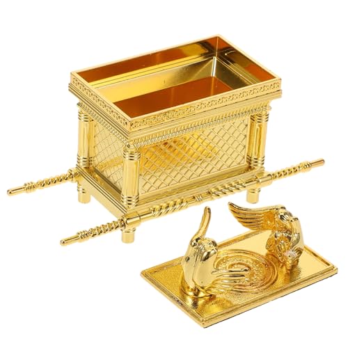 ANDRESLAD Alianza de Aleación Dorada Pequeña Adorno Religioso Artesanal para Decoración de Iglesia y Hogar