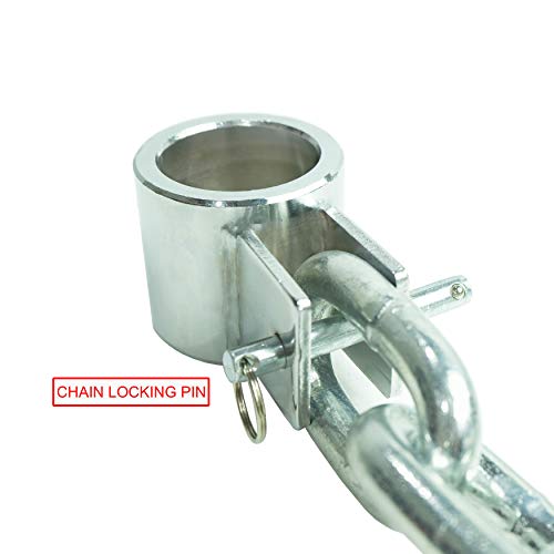 Valor Fitness Steel Weight Lifting Chains with Collars for Power Lifting Weightlifting Strength Training – Squats Bench Press Workout Dips Pushup