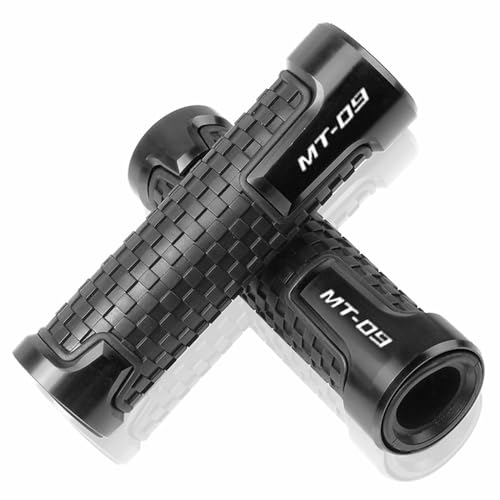 22mm 7/8'' Moto Puño de Manillar de Goma Antideslizante para MT09 MT-09/SP MT 09 Tracer FZ09 FZ-09 2014-2019 2020 2021 2022 2023 -Negro