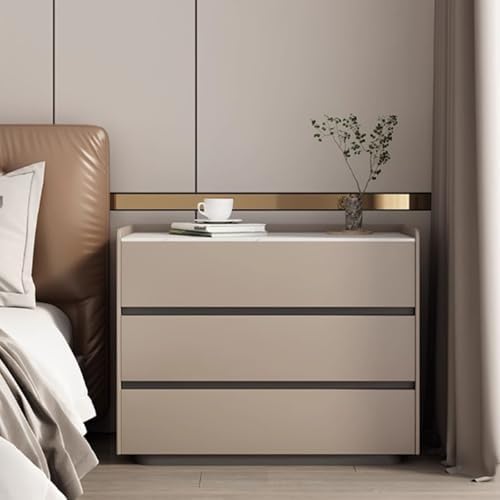 Avocado Green Nightstand with 3 Drawers, Wooden Bedside Table for Bedrooms & Living Room, Stylish Storage Solution (70x40x60cm / 27.6x15.8x23.6in)