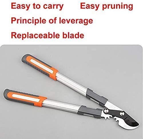 Pruning Shears Anvil Loppers Shear with Gear Drive Cutting System for Tree Hedge Branch Handle Length 36 cm Clippers
