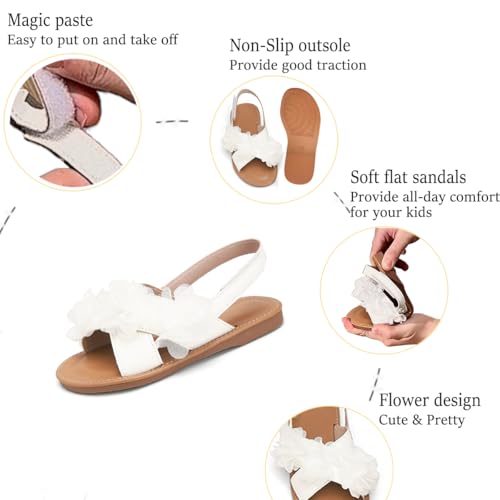 Image of Toddler Girls Sandals Summer Flats Dress Shoes for Baby Little Kids Girl