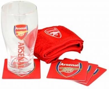 Arsenal FC Pint Glass Mini Bar Set by Arsenal