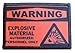 Warning Explosive Material Morale Patch Removable Hook and Loop for Molle Gear, Operator Hat, Rucksack, Pack Bag, Backpack, Made in The USA