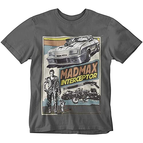 COLD-PRESSED LEMON Mad Max T-Shirt Movie Film V8 Interceptor Pursuit Car Police Freedom Fighter B Grey XXL
