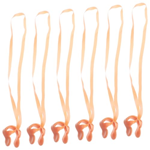 EXAOMBLE 6個シリコン製水泳用ノーズクリップ ストラップ付き 鼻保護具 耐摩耗設計 ずれにくい 水中スポーツ対応 大人用 男の子女の子用