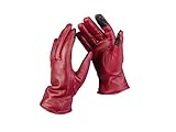 Dwellbee Women's Classic Leather Winter Gloves (French Morocco Leather)