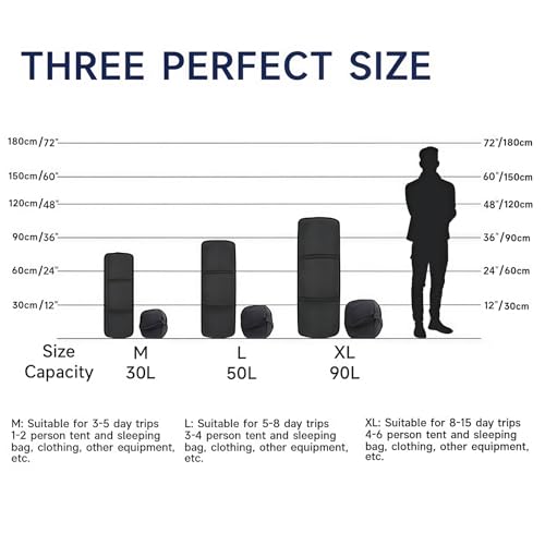 Duffel Bag 30L/50L/90L Extra Large Luggage Duffle for Travel Sport and Camping with Shoulder Strap2