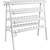 Hydroponic Grow Kit, 2 Layers 8 Plant Sites 72 PVC Pipes Hydroponics Growing System Flow Deep Water...