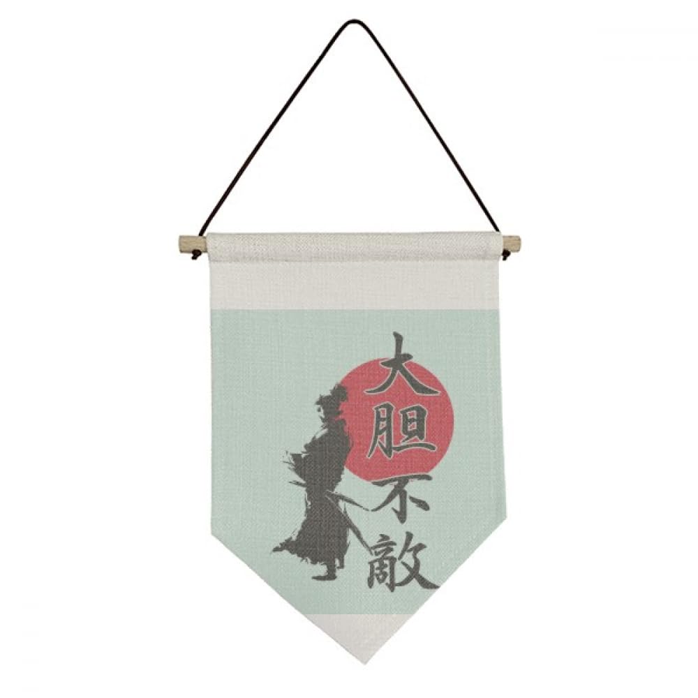 Character Courage Xiake Japan Canvas Flag Hanging Wall Art Decor Banner