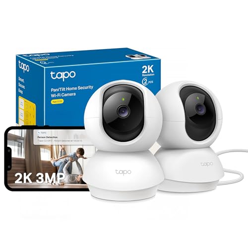 TP-Link Tapo 2K Pan/Tilt Security Camera for Baby Monitor, Dog Camera w/Motion Detection, 2-Way Audio, Siren, Night Vision, Cloud & SD Card Storage, Works with Alexa & Google Home, 2-Pack (C210P2) thumbnail 9
