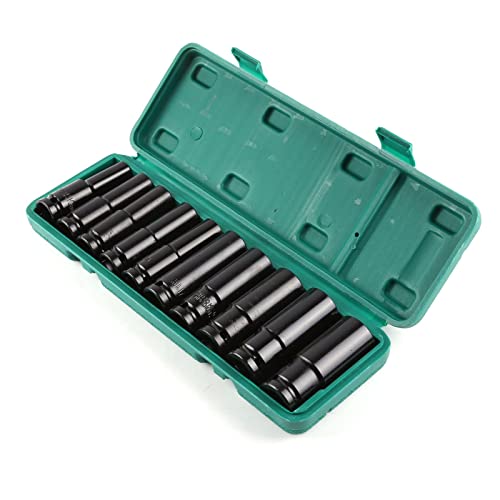 10PCS Impact Socket Set 1/2 Inch 10-24mm Deep Impact Socket Tool Set Metric Drive Deep Socket Durable Reliable Drive Hex Nuts for Professional Repair DIY 1 10PCS Impact Socket Set 1/2 Inch 10-24mm Deep Impact Socket Tool Set Metric Drive Deep Socket Durable Reliable Drive Hex Nuts for Professional Repair DIY