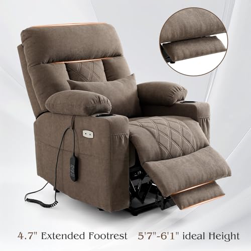 Image of Triple Motor Power Lift Recliner Chair for Elderly, Adjustable Headrest