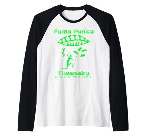 Teebaranic Puma Punku Bolivia Tiwanaku Ancient Aliens Raglan Baseball Tee