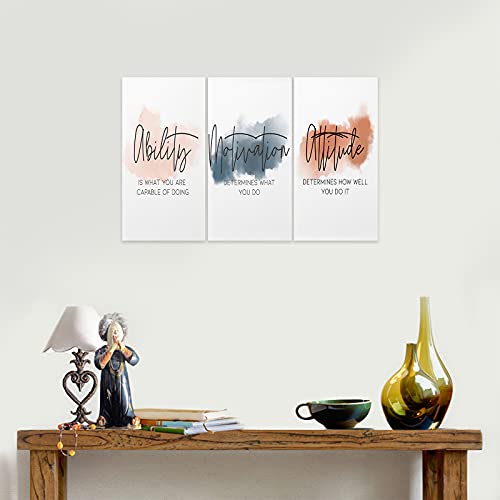 Guttaty 3 Piece Inspirational Canvas Wall Art, Quotes Motivational Mindset Print Pictures For Office Wall Decor thumb #2