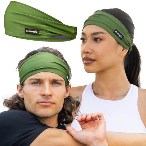 Good Bands Sweat Headband for Men and Women, Non Slip Sweatband, Single