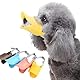Vyloky Hundemaulkorb Anti-Biss Silikon Entenschnabel、Duck Mouth Shape Hund Maulkorb Anti-Ruf Maulkorb für Welpen Hunde (gelb (Farbe), M)