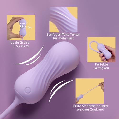 Vibrationseier Sexspielzeug für die Frau Vibro-Ei mit Fernbedienung 360° Rotation & 9 Vibration Bullet Vibratoren Dildo Vibratorensets für Frauen mit App Vibratorstarb für Klitoris und G Punkt