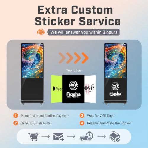 QIXZOCV MWE 32 Inch Indoor Floor Standing Digital Signage, CMS System, Advertising Display Kiosk, LCD Screen Commercial Totem Vertical Poster Android OS - image 8