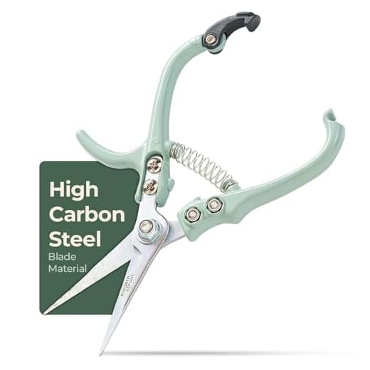 Modern Sprout Pruning Shears - Herb Snipping Scissors- Lightweight Gardening Tools W/Easy Lock - Flower Cutter Garden Shears - Carbon Steel Blade + Reusable Holster (Sage, 1-Pack)