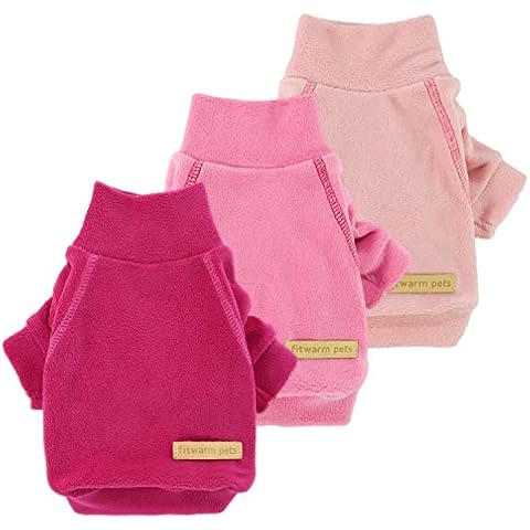 Fitwarm Fleece Dog Sweater 3 Pack for Small Dogs/Cats Cover