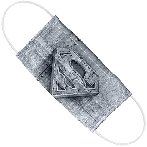 Popfunk Superman Made of Steel 1-Ply Reusable Face Mask Covering with Adjustable Nose Wire, Unisex