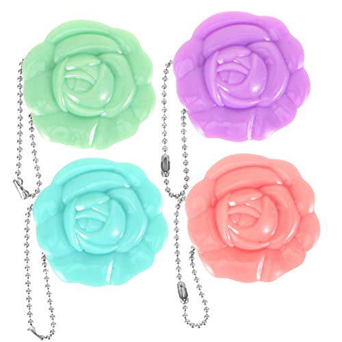 DRESSOOS Caja De Sombra De Ojos Redonda De 4 Uds Tarro De Cosméticos Recargable Estuche De Recarga De Sombra De Ojos Paleta De Sombra De Ojos Vacía Mini Frascos De Cosméticos