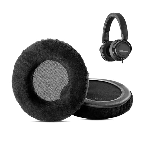 HTINDUSTRY Ersatz-Ohrpolster Kissen kompatibel mit Beyerdynamic DT240 DT 240 DT-240 Pro Kopfhörer Ohrpolster mit weichem Stoff und hochdichtem Schaumstoff